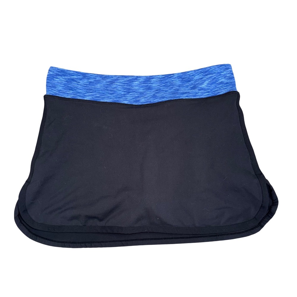 Lululemon Athletic Skort Women 12 Black Blue Excellent Space Dye Tennis Golf
